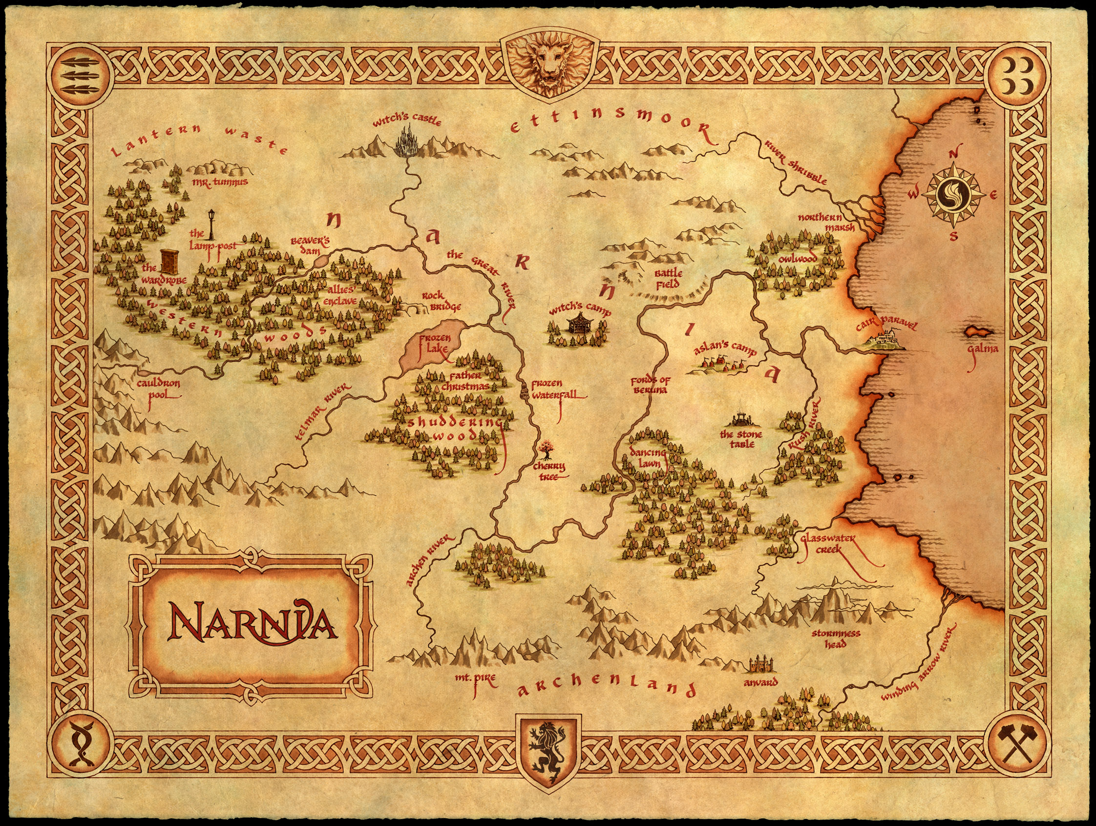 Brand New Narnia Map Available - NarniaWeb | Netflix's Narnia Movies